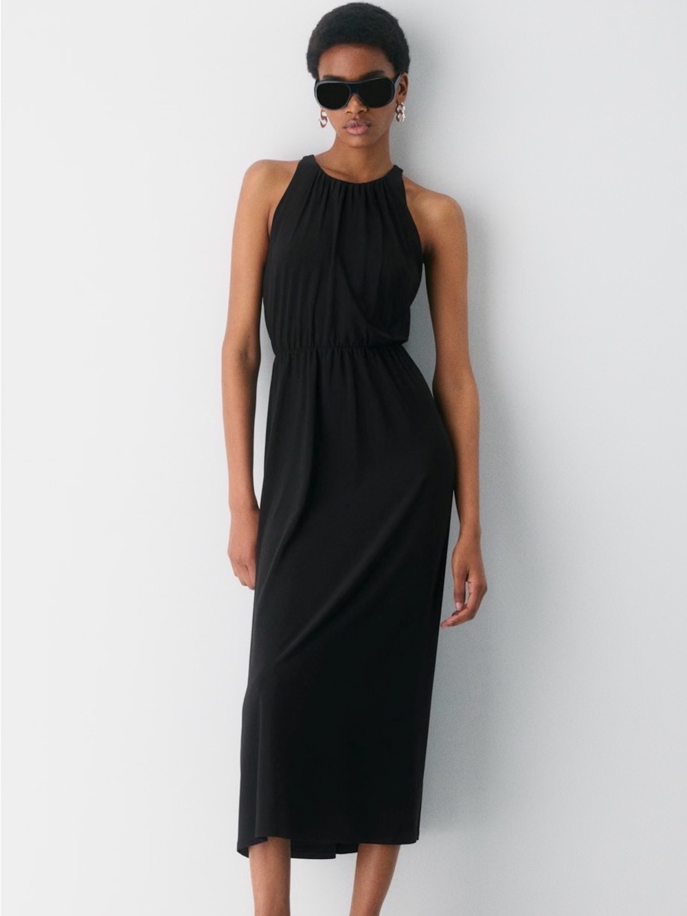 Aritzia Babaton Black Grecian Dress